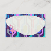 Swanky Retro Blue Visitekaartje (Achterkant)