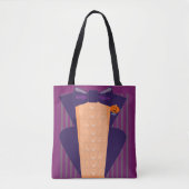 Swanky Spooky Funny Halloween Tuxedo Design Tote Bag (Voorkant)