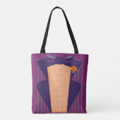 Swanky Spooky Funny Halloween Tuxedo Design Tote Bag (Achterkant)