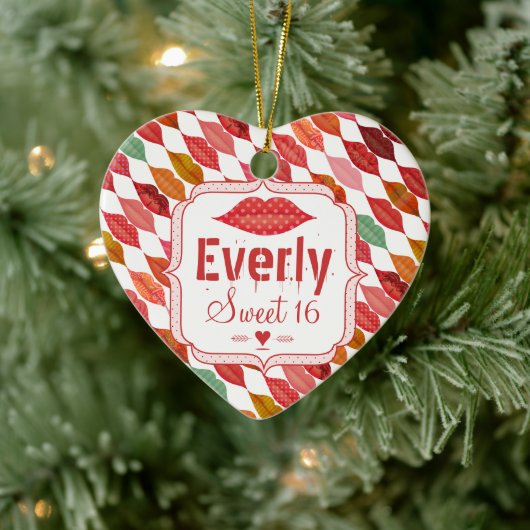 Swanky Sweet 16 Kerstversieringen Keramisch Ornament (Boom)