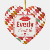 Swanky Sweet 16 Kerstversieringen Keramisch Ornament (Voorkant)