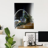 Swann Fountain met City Hall Print (Thuiskantoor)