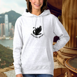 Swanning Around – Elegant Swan Design Hoodie