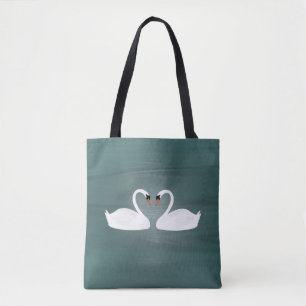 Swans Allover-Canvas tas