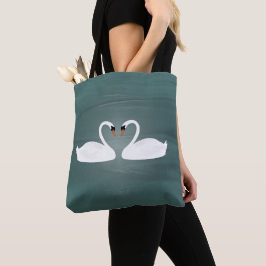 Swans Allover-Canvas tas (Dichtbij)