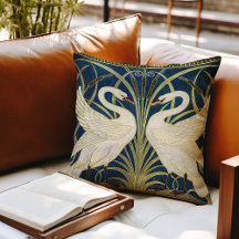 Swans Art Deco Nouveau Walter Crane Victoriaans