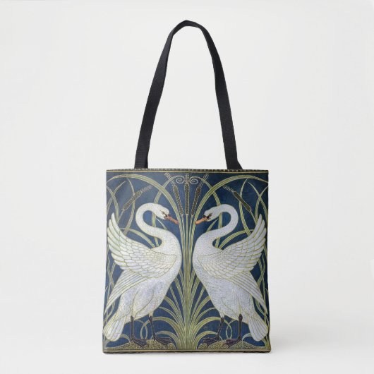 Swans Art Deco Nouveau Walter Crane Victoriaans Tote Bag (Voorkant)