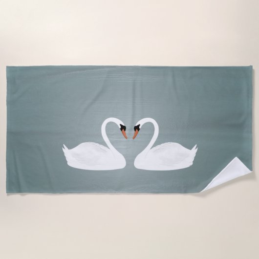 Swans Beach Handdoek (Voorkant)