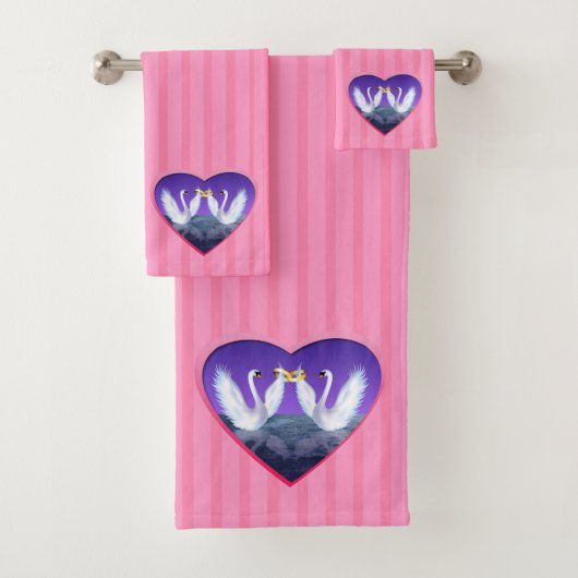 Swan's bruiloft bad handdoek (Insitu)