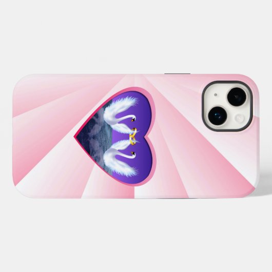Swan's bruiloft Case-Mate iPhone case (Achterkant (horizontaal))