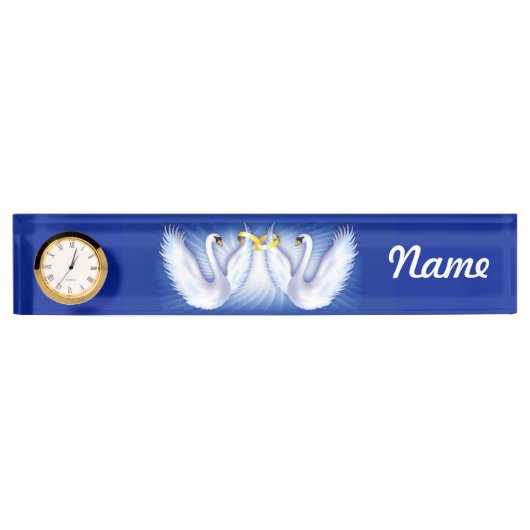 Swan's bruiloft naambordje (Voorkant)