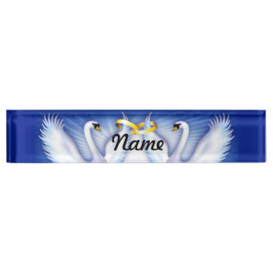 Swan's bruiloft naambordje