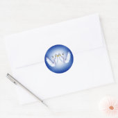 Swan's bruiloft ronde sticker (Envelop)