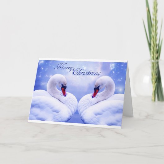 Swans Christmas Card Feestdagen Kaart (Voorkant)