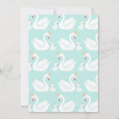 Swans Cute 1st Birthday Party Kaart (Achterkant)