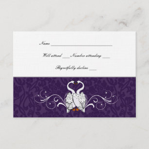 Swans Damask Paarse Brocade rsvp