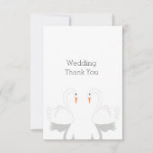 Swans Design Wedding Bedankkaart (Voorkant)