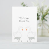Swans Design Wedding Bedankkaart (Staand voorkant)