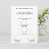 Swans Design Wedding Kaart (Staand voorkant)