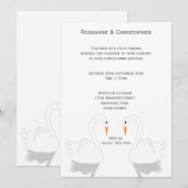 Swans Design Wedding Kaart (Voorkant / Achterkant)