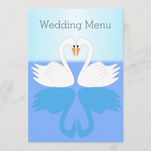 Swans Design Wedding Menu (Voorkant)
