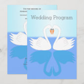Swans Design Wedding Program (Voorkant / Achterkant)