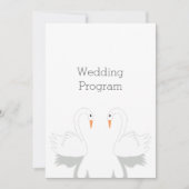 Swans Design Wedding Program (Voorkant)