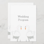 Swans Design Wedding Program (Voorkant / Achterkant)