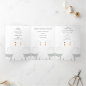 Swans Design Wedding Program Drieluik Programma (Binnen)