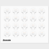 Swans Design Wedding Ronde Sticker (Vel)