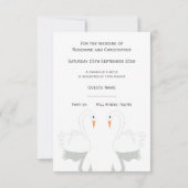 Swans Design Wedding RSVP Kaartje (Achterkant)