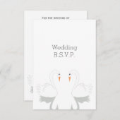Swans Design Wedding RSVP Kaartje (Voorkant / Achterkant)