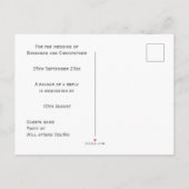Swans Design Wedding RSVP Uitnodiging Briefkaart (Achterkant)