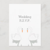 Swans Design Wedding RSVP Uitnodiging Briefkaart (Voorkant)