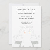 Swans Design Wedding Save The Date (Achterkant)