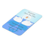 Swans Design Wedding Sla de datum op Magneet (Linkerzijde)