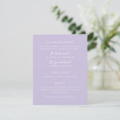 Swans Floral Monogram Crest Wedding Details Informatiekaartje (Staand voorkant)