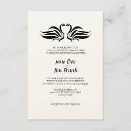 Swans Formal Wedding Uitnodiging