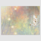 Swans Herfst Lake Mason Jar String Lights Tissuepapier (Voorkant)