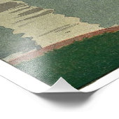  swans in het water foto afdruk (Hoek)