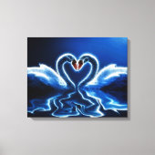 Swans in Love Wrapped Canvas Afdruk (Voorkant)