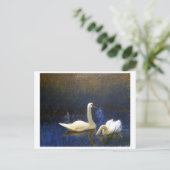 Swans in Reeds (1907) door Bruno Liljefors Briefkaart (Staand voorkant)
