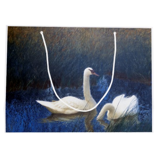 Swans in Reeds, Bruno Liljefors Groot Cadeauzakje (Achterkant)