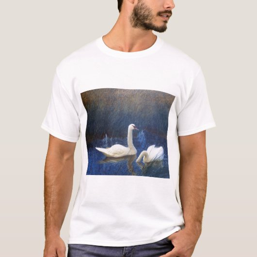 Swans in Reeds, Bruno Liljefors T-shirt (Voorkant)