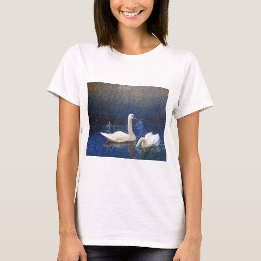 Swans in Reeds, Bruno Liljefors T-shirt (Voorkant)