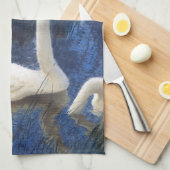 Swans in Reeds, Bruno Liljefors Theedoek (Quarter Fold)