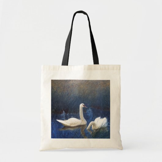 Swans in Reeds, Bruno Liljefors Tote Bag (Voorkant)