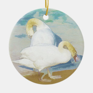 SWANS KERAMISCH ORNAMENT