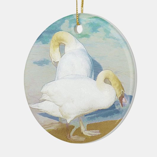 SWANS KERAMISCH ORNAMENT (Links)