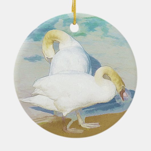 SWANS KERAMISCH ORNAMENT (Achterkant)